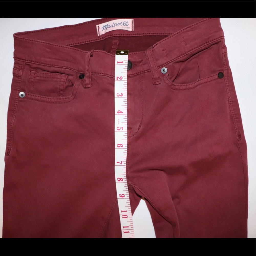Madewell - skinny skinny burgundy jeans - Picture 4 of 8